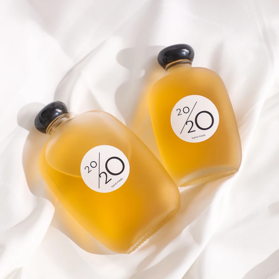 100 ml 200 ml Customized frosted empty cold brew coffee juice whisky glass bottles mini vodka glass bottles with screw cap