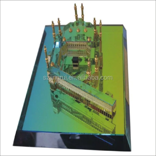 New design  mini 3d crystal Mecca building scale models JB001L