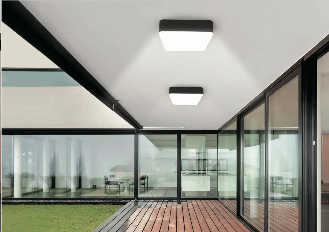 P3052 Square Led Ceiling Light/ip65 Bathroom led Flush Mount Light Shape SMD