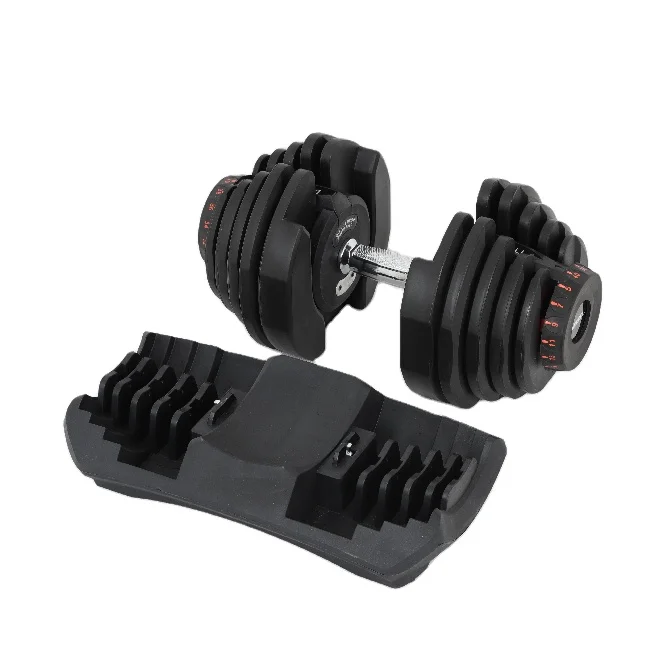 Gym Equipment Fitness Workout Free Weights 40KG Adjustable Dumbbells Multi Functional TPE 90LB Adjustable Dumbbell