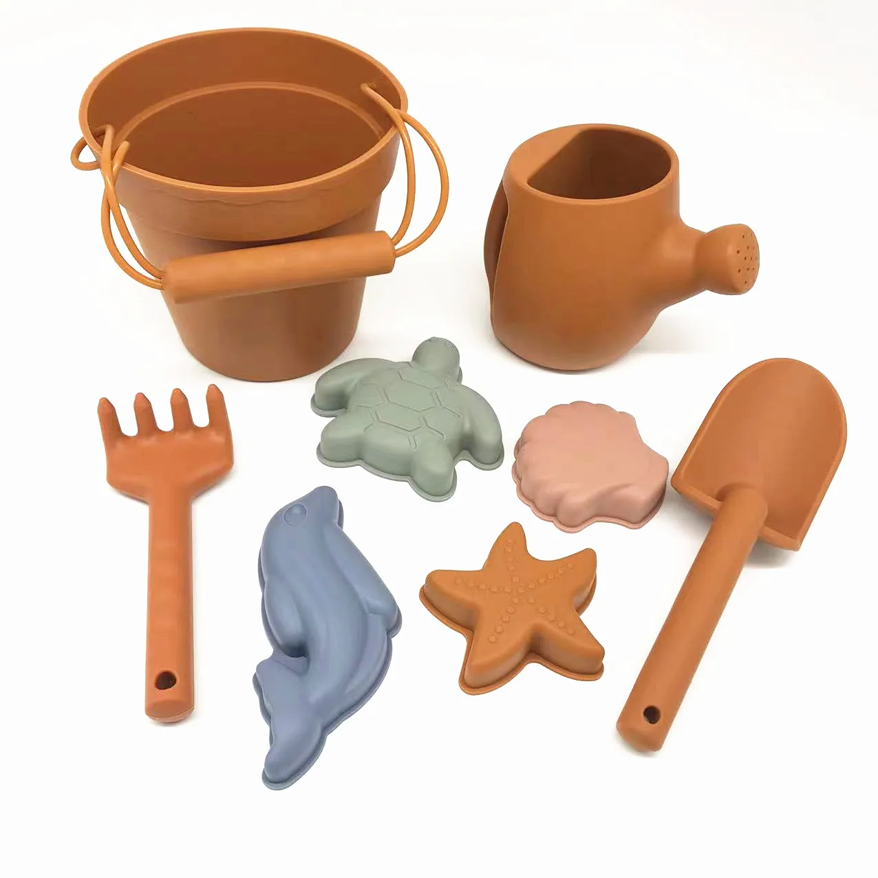 BPA Free Silicone Summer Kids Beach Set Toddlers and Baby Sandbox Toys CPC Approval Travel Friendly