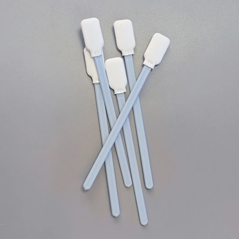 Lint-free Dust Removal Cotton Polyester Cotton Swab Wide Head PP Orange Handle Clean Room Dust Cleaning