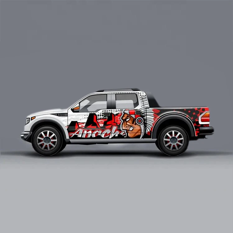 Custom pickup car wrap off road auto graphic design vinyl car wrapping vehicle truck vinyl pvc car body wrap