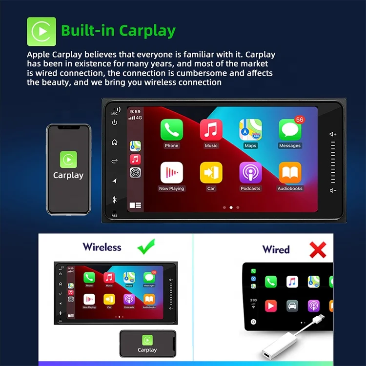 2021 Hot Sale 7 Inch Ram 2Gb Rom 32Gb Gps Rds Fm Am Android Auto For Toyota Dsp Central Multimedia Car Android Player