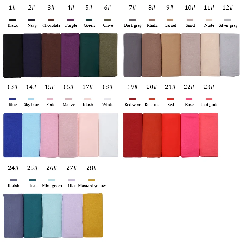 polyester Jersey shawl Islamic Wholesale Fashion Jersey cotton Muslim Hijab Scarf women