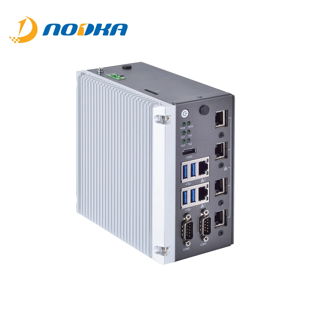 Промышленная компактная компьютерная система на Din-рейке с 6 портами LAN