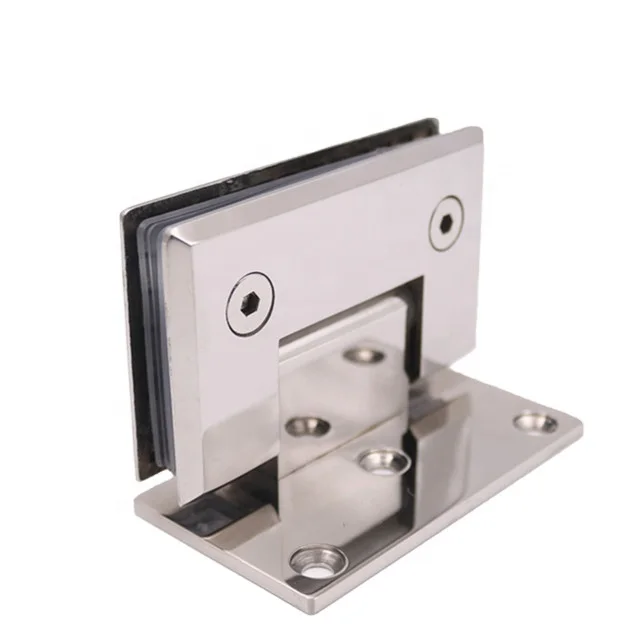 Stainless steel  90 degree shower hinge bathroom clamp shower enclosure door hinge hydraulic hinge