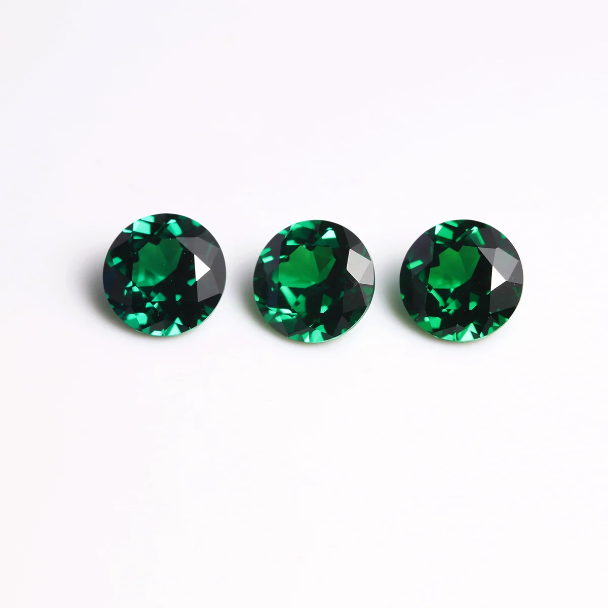 Lab Grown Emerald Round Cut 4mm - 12mm Lab Created Emerald Big Size Loose Synthetic Gemstone With AGL Certificate