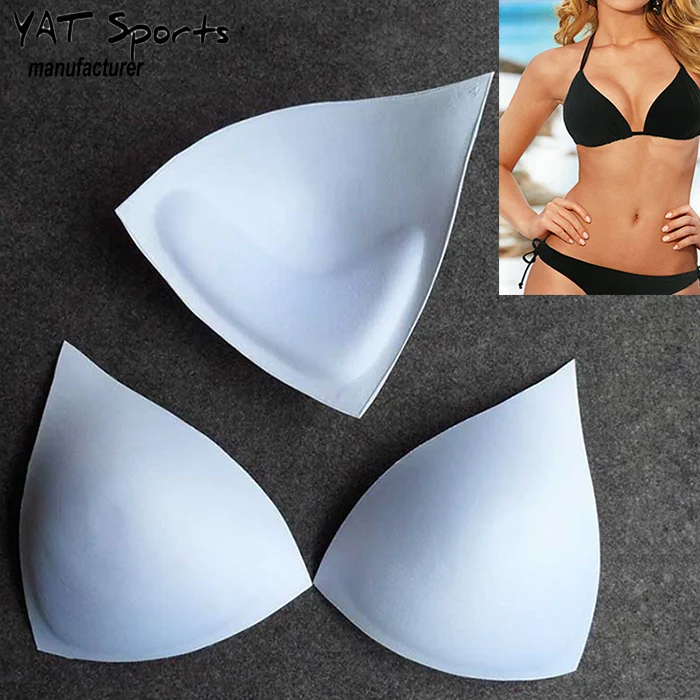 Bra triangle cup Massage thickened triangle cup bikini bra insert sponge breast pad