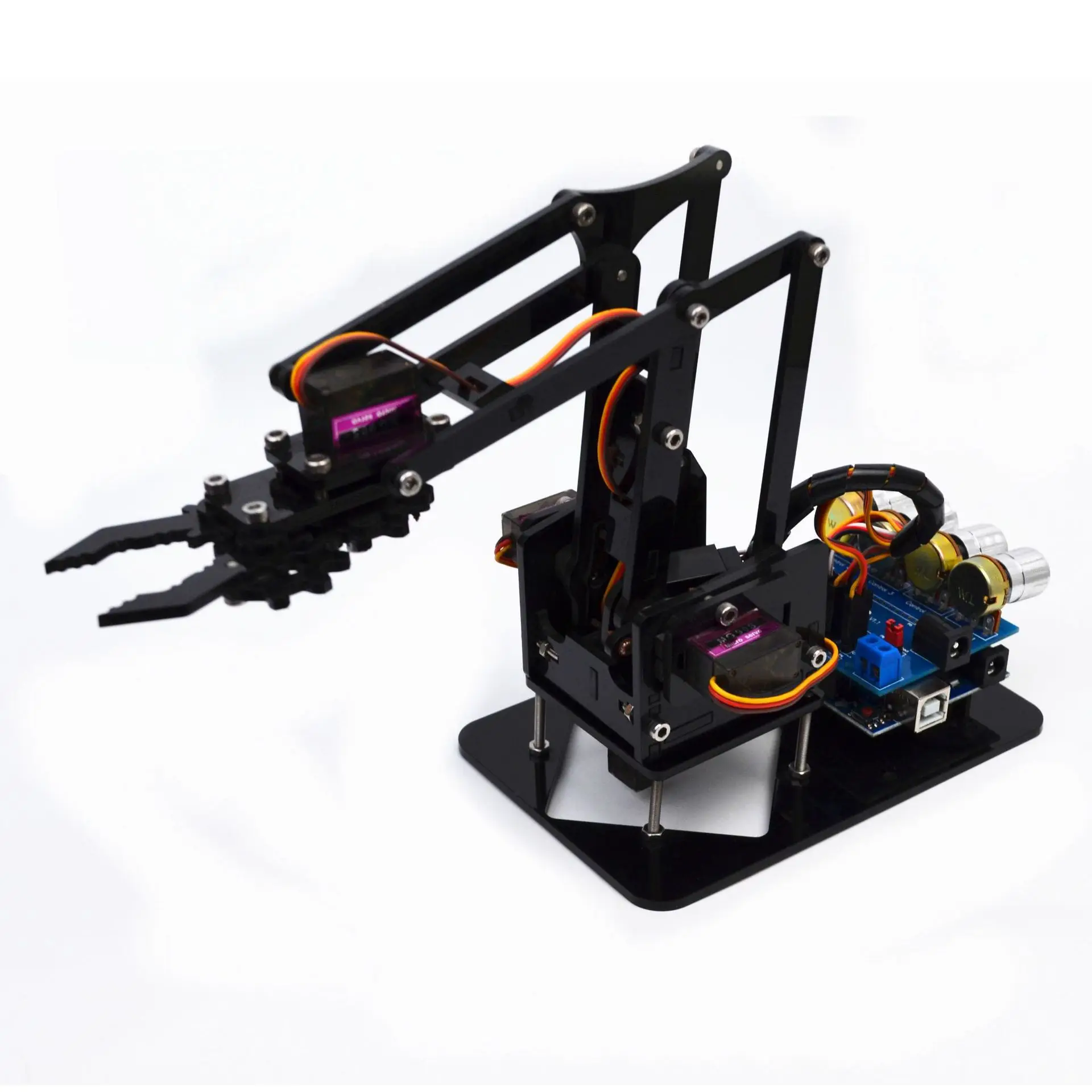 Wholesale Robotic Grasping Robot Arm 4 Degrees Of Freedom For Ardu ino Maker Learning Kit Metal Version