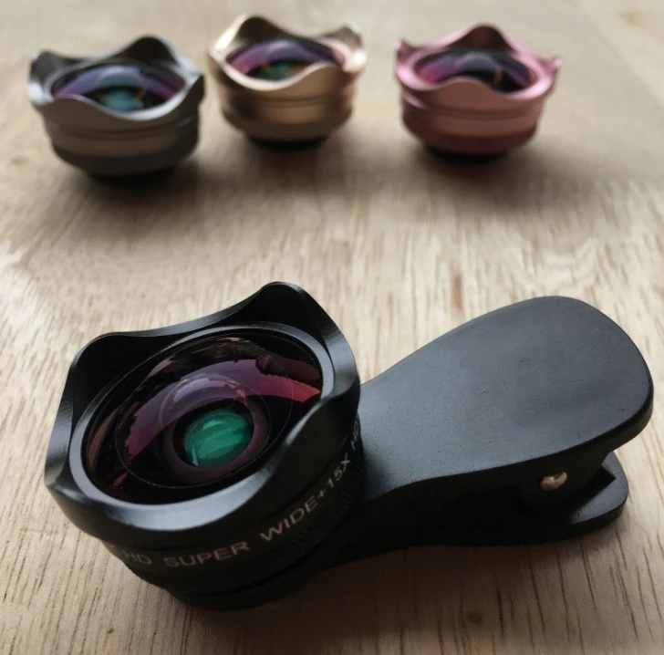 Mobile Phone zoom Lens Super Fisheye camera Wide Angle Macro Lens for mobile camera lens