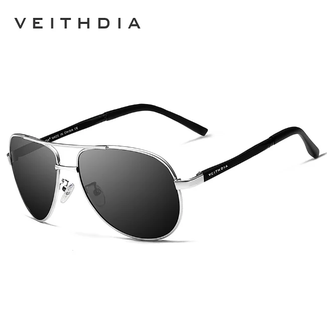 VEITHDIA Aluminum Magnesium Sunglasses Sports Polarized Sun Glasses UV400 Outdoor Driving Eyewear Custom Logo V1306