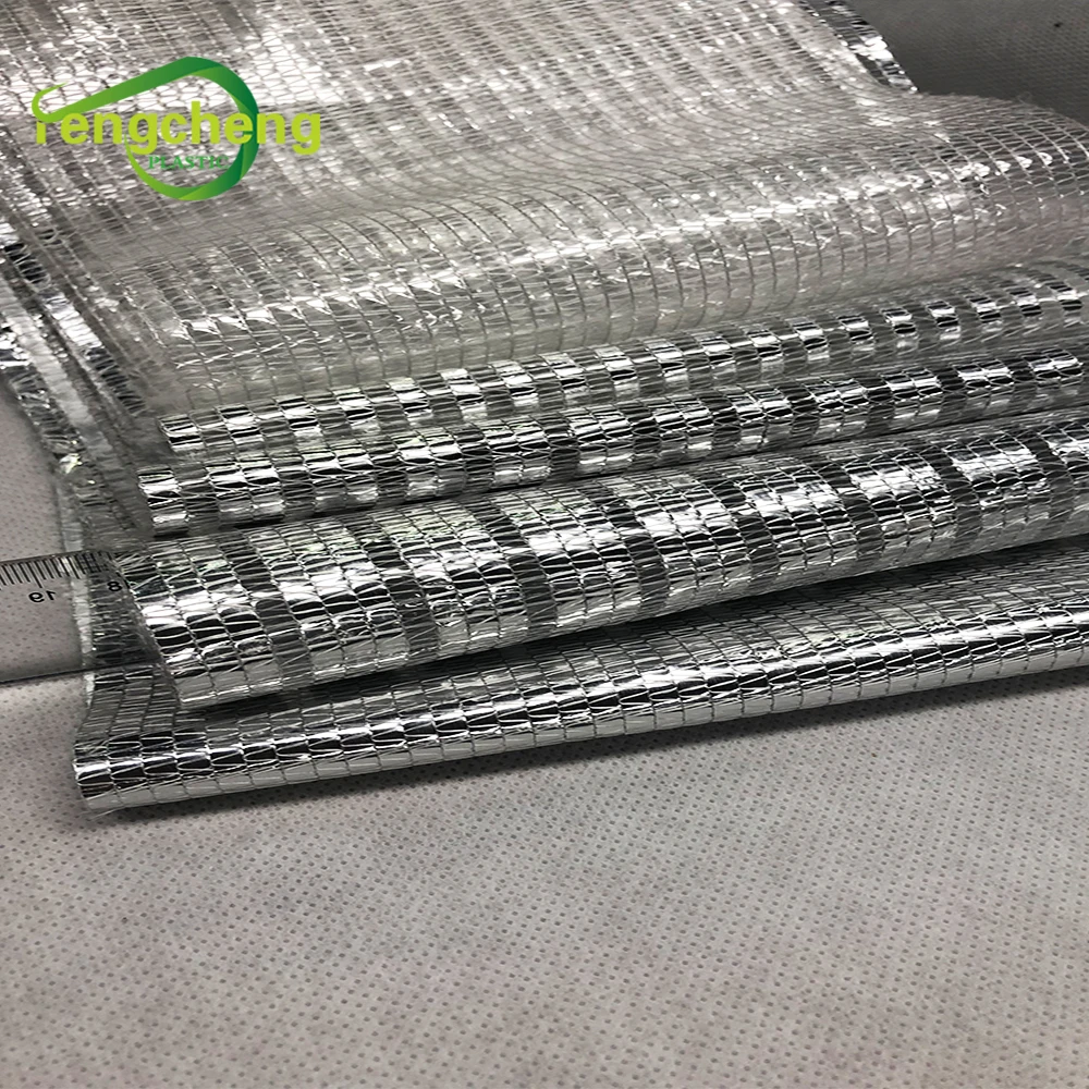 4.3m width 75% shade rate greenhouse inside aluminum sun shade mesh fabric, reflective Silver Shade screen