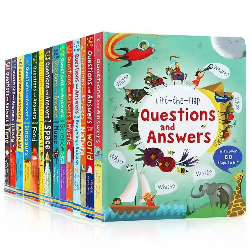 Usborne Lift The Flap Series Board Book Pop Up 3D Books For Children Picture Book