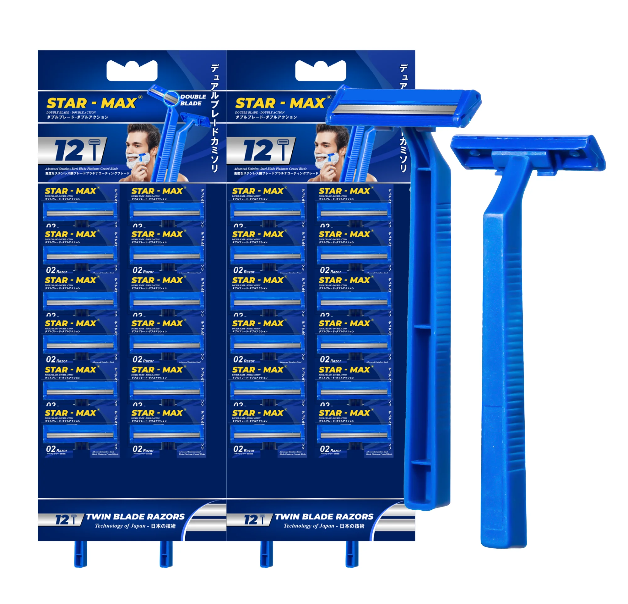 Высокоточная портативная Мужская бритва из нержавеющей стали с двойным телом для бритья