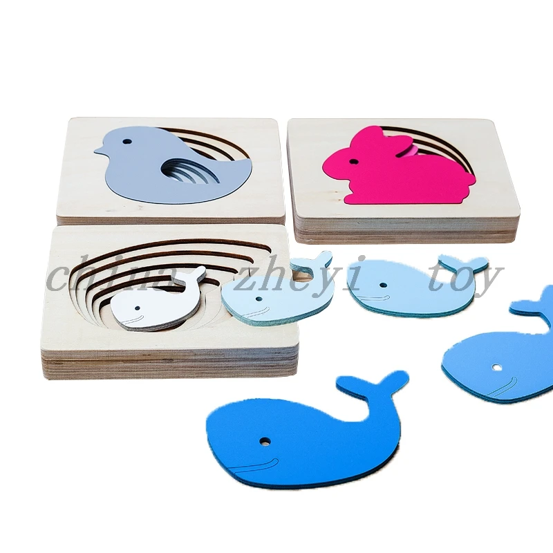 Factory direct sale kids toys animal Puzzles toys wholesale custom Montessori boy girls educational baby toys in china
