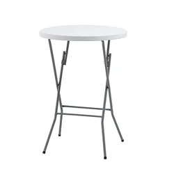80x110cm Round table manufacturer camping wedding party hire plastic outdoor catering bar HDPE folding table