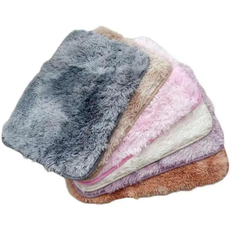 Pv Velvet Rug U-Shaped Toilet Mat Set Soft Memory Foam 3 Pieces