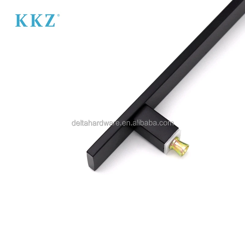 Hot South Korea Modern H-Type 450 mm Black Matte Metal Door Handles Sliding Square Design Office Stainless Steel Materials