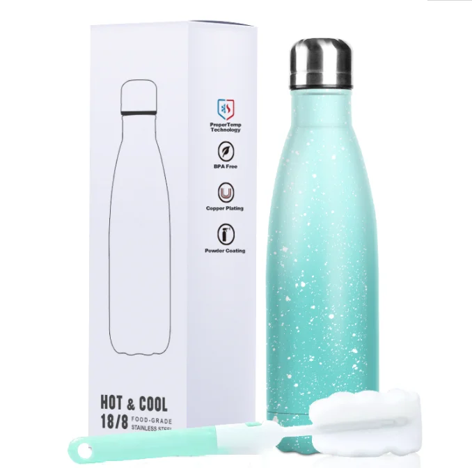 Оптовая продажа 17 унций с двойными стенками бутылка питьевой воды вакуумная изоляция Кола изоляционное покрытие из нержавеющей стали спортивные бутылки воды