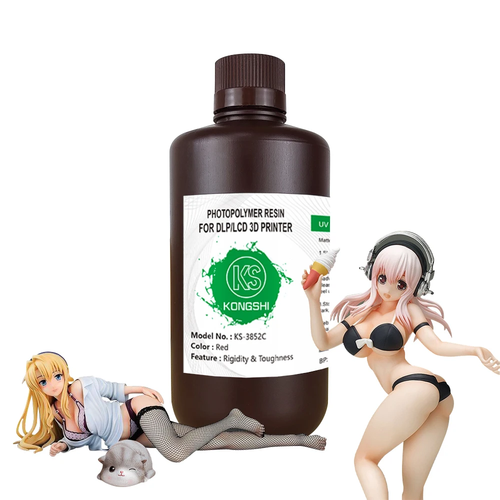 3D printing resin UV wavelength 405nm Liquid Bottle Ordinary UV Sensitive For LCD Standard Photopolymer Resin print resin 1KG