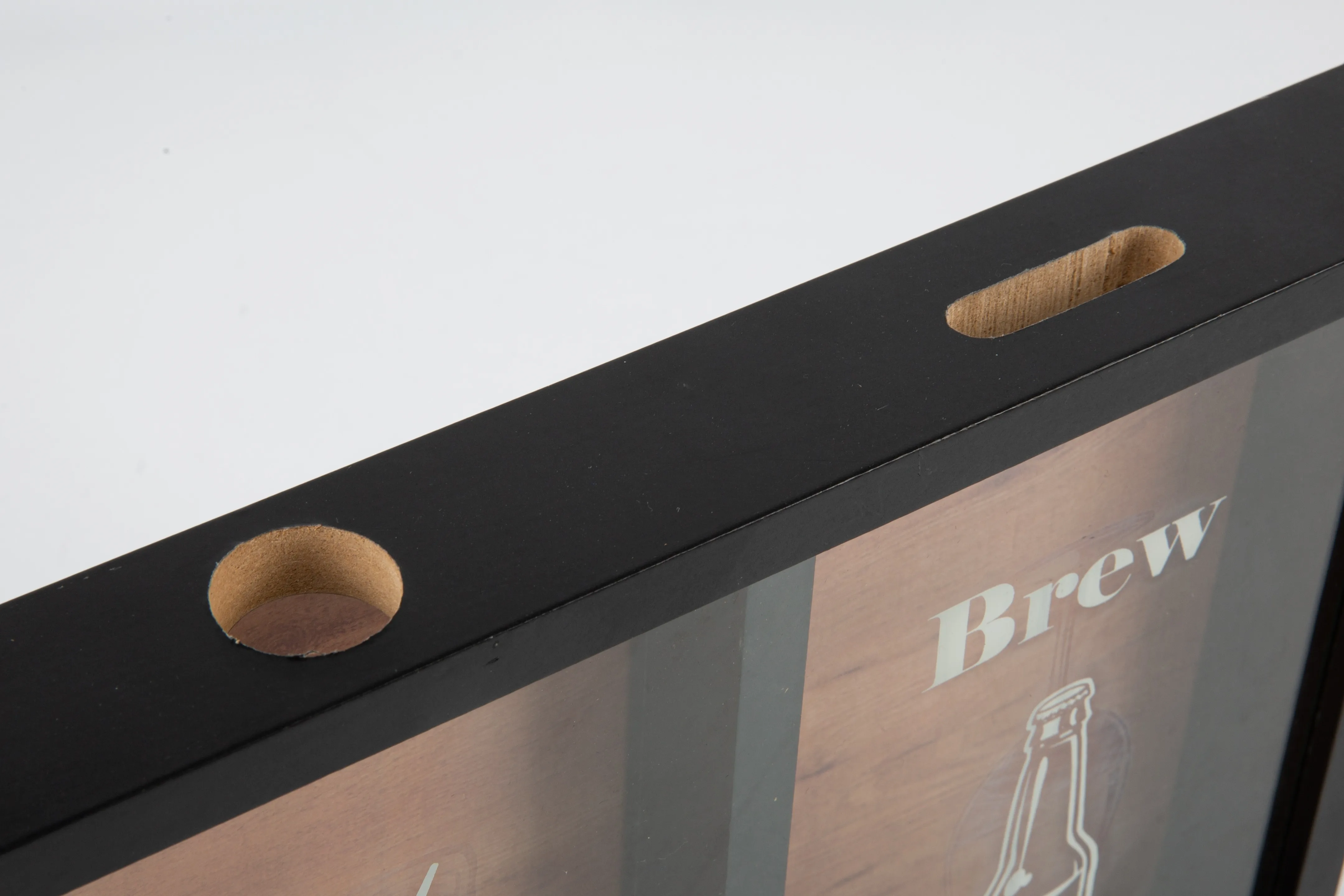 Factory Price Promotional Wall Mounted Wooden Shadow Box Frames For Collect Wine Cork And Bottle Lid