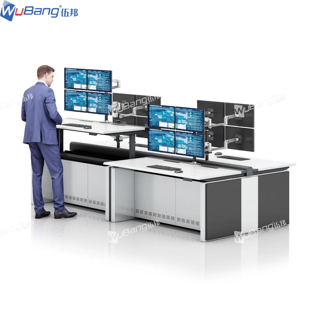 Ergonomic Customizable Solutions Computer Desktop Console Command Center Desk Control Room Furniture