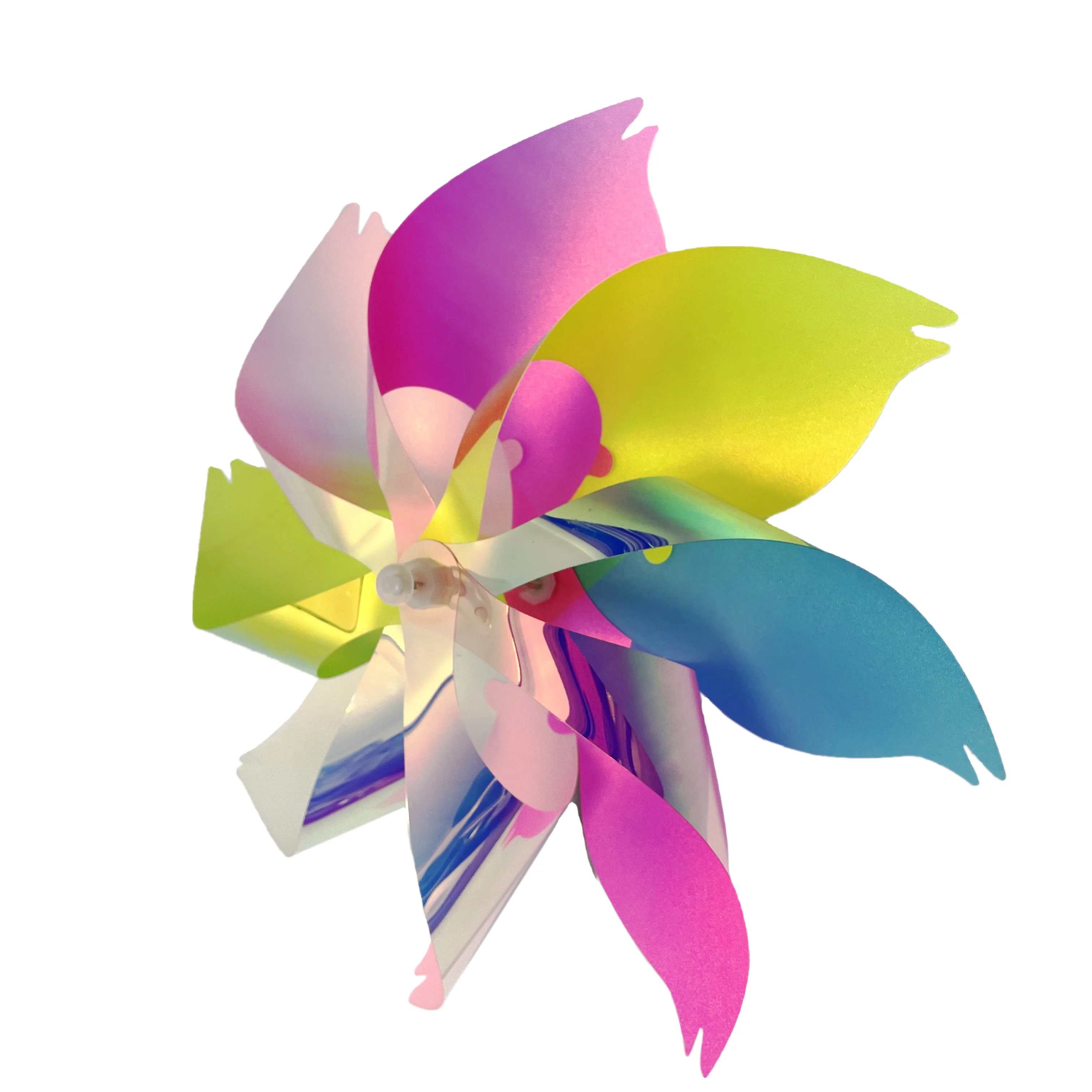 Big size Plastic Pinwheel Teenagers Toy windmill iridescent plastic kids windmill toy led windmill
