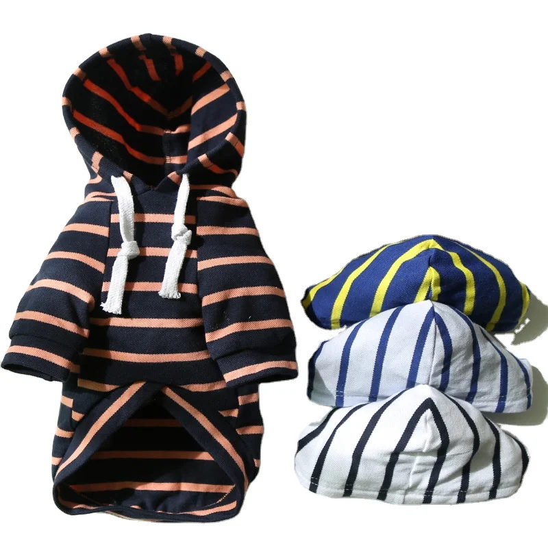 Good-looking casual style small dog summer clothes stripe pattern luxury dog clothes