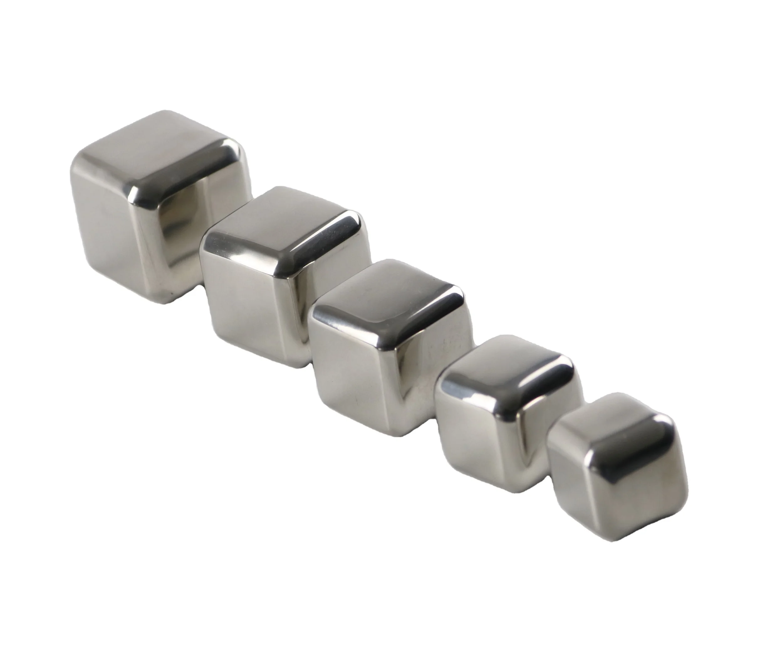 Stainless steel whiskey cool chiller luxury ice stone mirror polish ice cube pieces