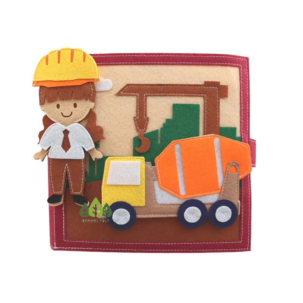 Personalized fabric Quiet Book preschool Montessori children activity book soft busy book for toddlers