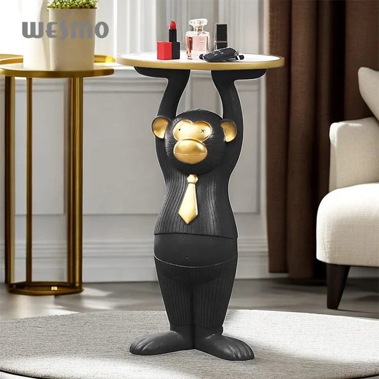 Home Decor Gift Living Room Floor Standing Animal Monkey Resin Sculpture Home Decor Luxury Horse Decorations for Home