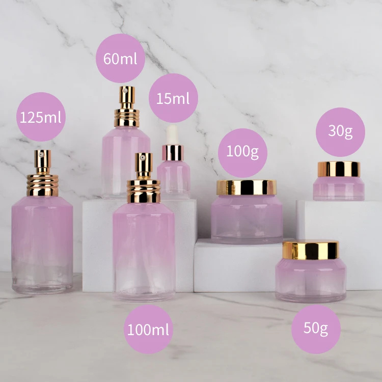 empty 30g 50g purple cream bottle 50g medical cream bottle 45ml glass jar