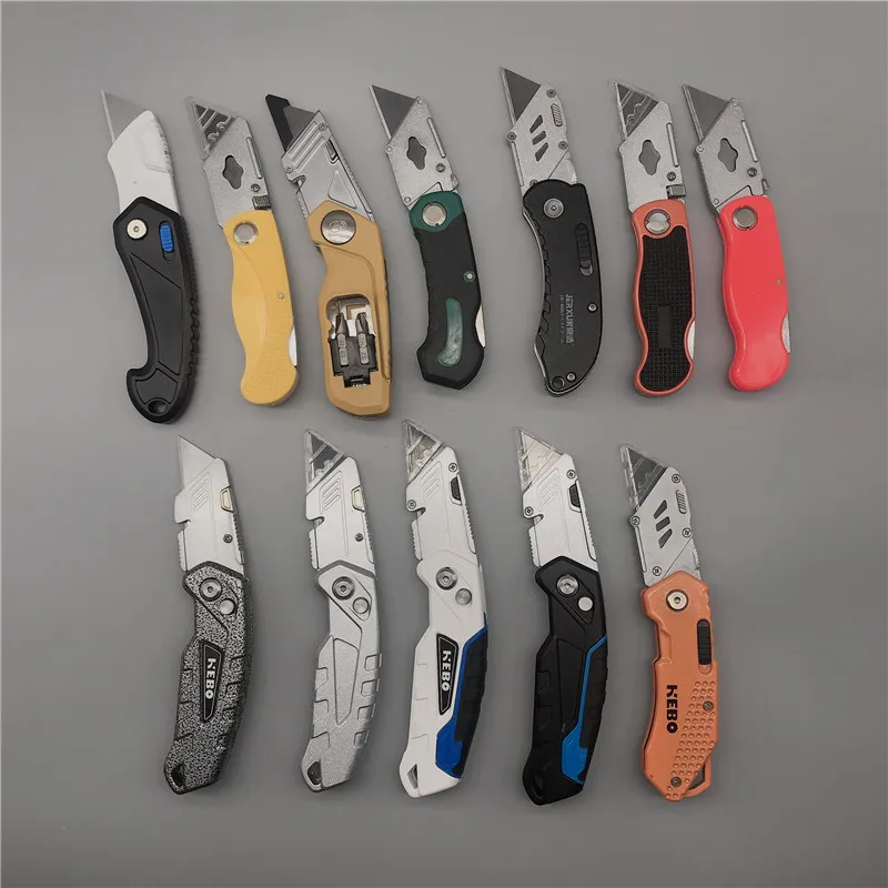 Hot Selling Items Multifunction Foldable Aluminum Handle Camping Universal Mini Folding Cutter Utility Knife for cutting paper