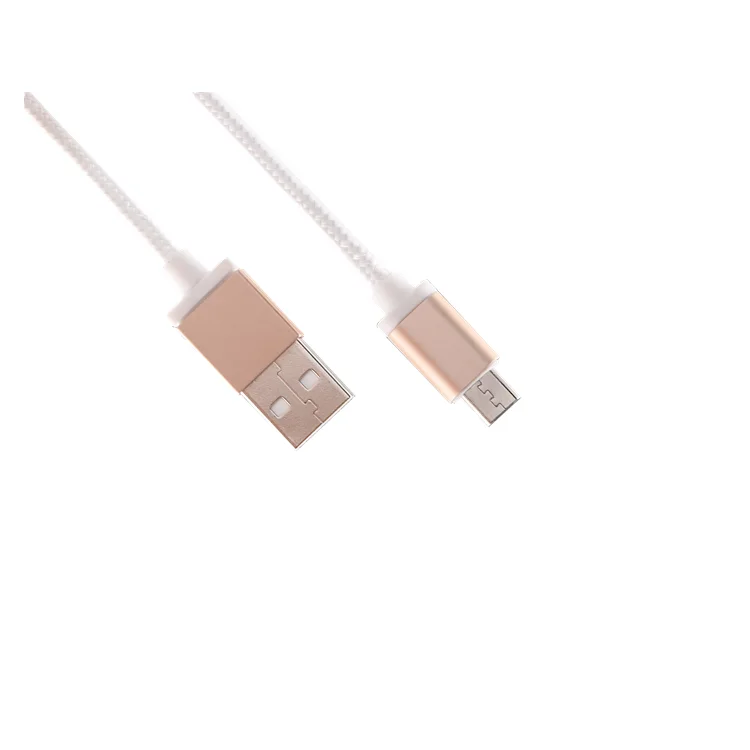 USB2.0 micro download data charging braided cable aluminum alloy shell data charging cable