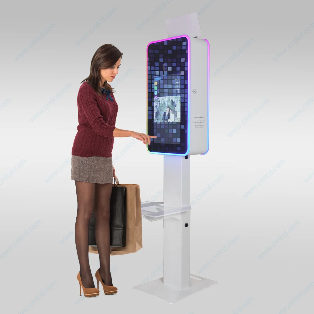 Mini Photo Booth for Small Parties: Magic Mirror Selfie Station with Touch Screen, LED Frame - Ready to Rent/Purchase