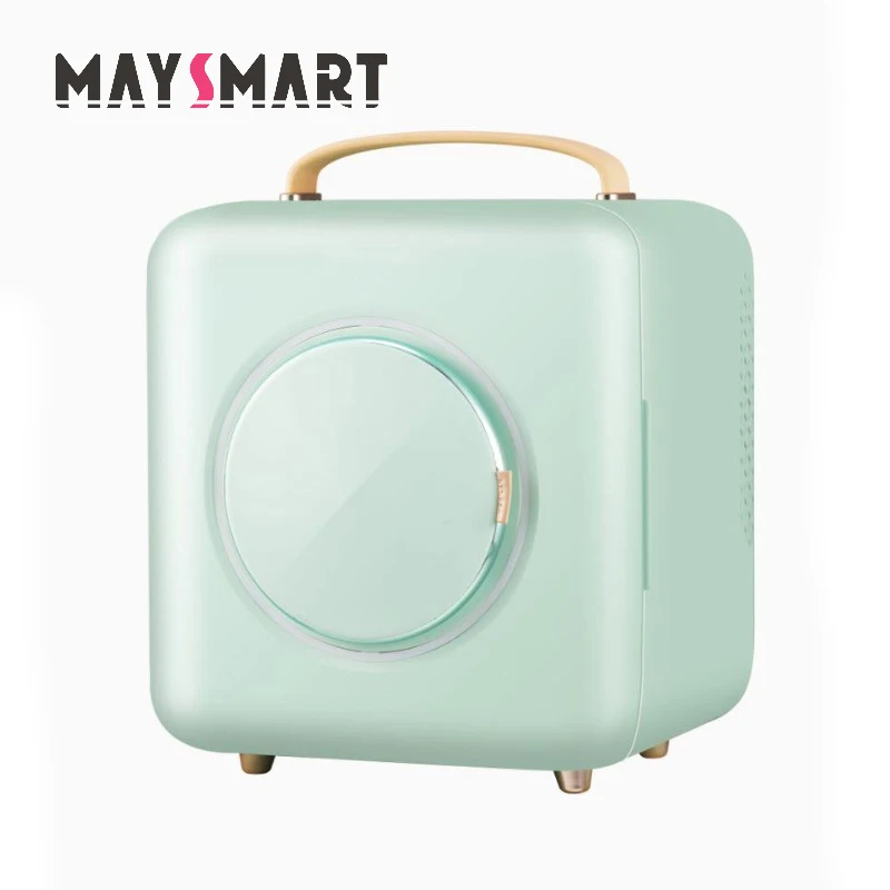 4l beauty skin care cosmetics refrigerator net Green Facial breast milk refrigerator car home dual-use car mini refrigerator