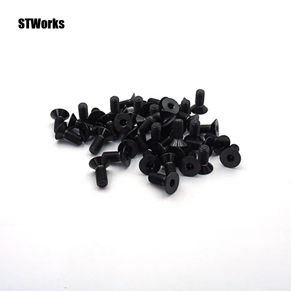 Customized DIN 7991 Titanium gr5 Black Hexagon Socket Countersunk Head Cap Screws bolts