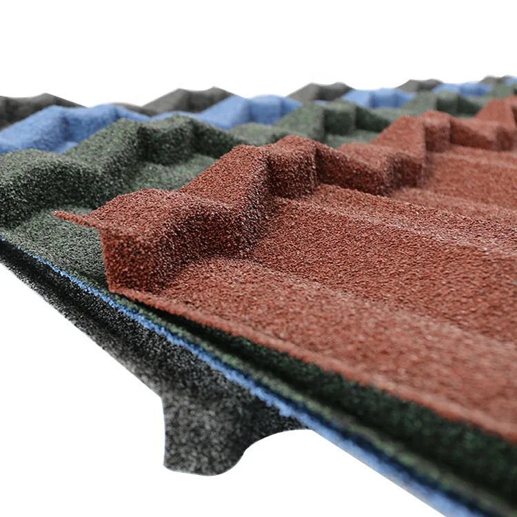 Newest Building Construction Materials Color Stone Coated Metal Roof Tiles Price