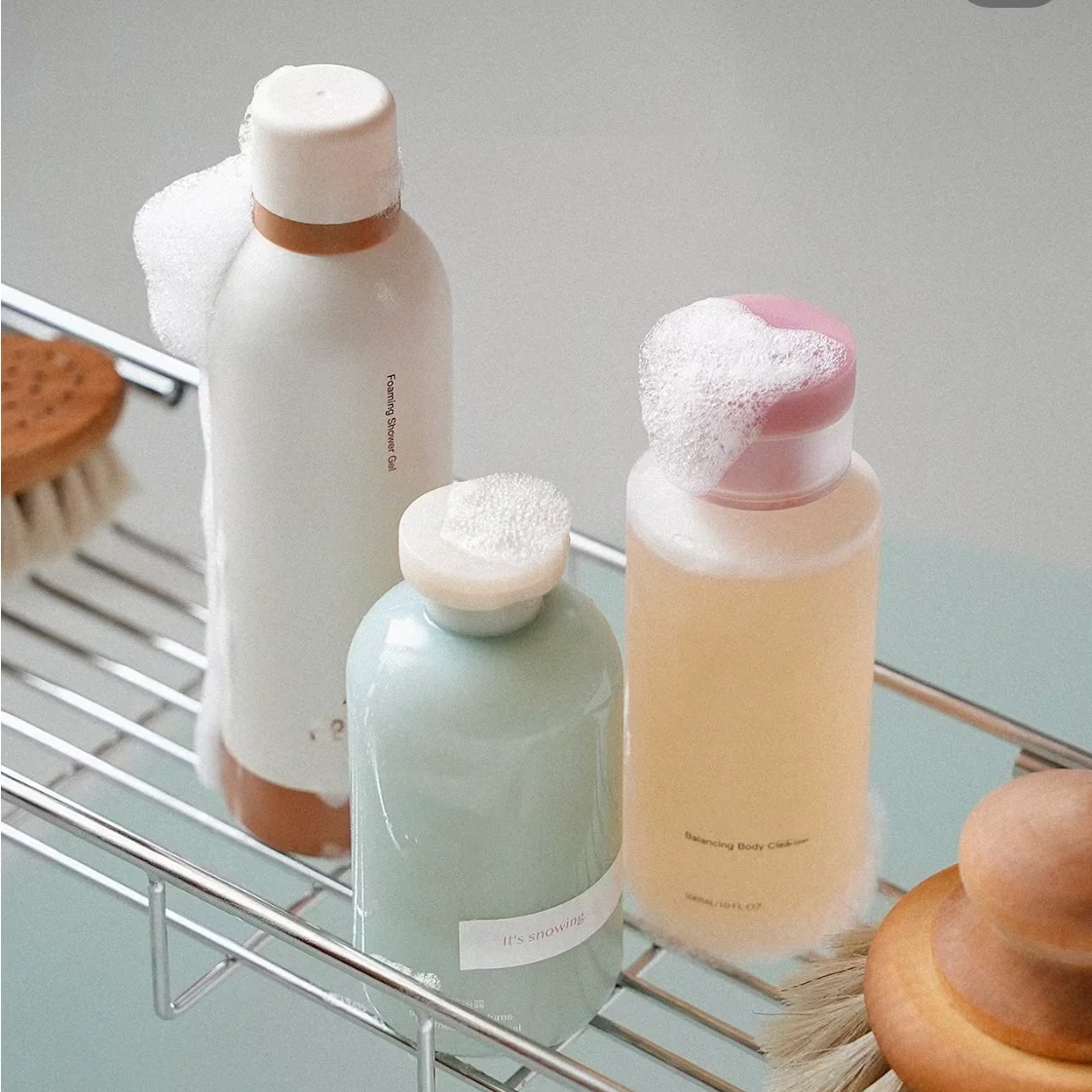 Eco-friendly Green Pink Hdpe 200ml 260ml Soft Cosmetic Packaging Body Lotion Plastic Shampoo Bottle