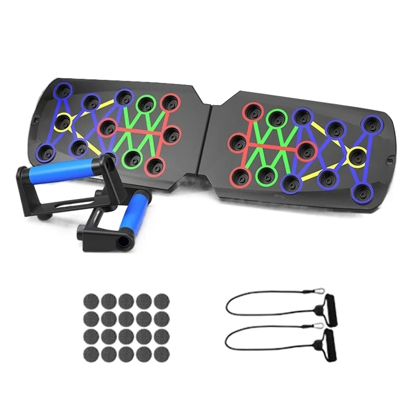 China sale in stock home gym multi station exercise equipment portable foldable push up board with resistance tope