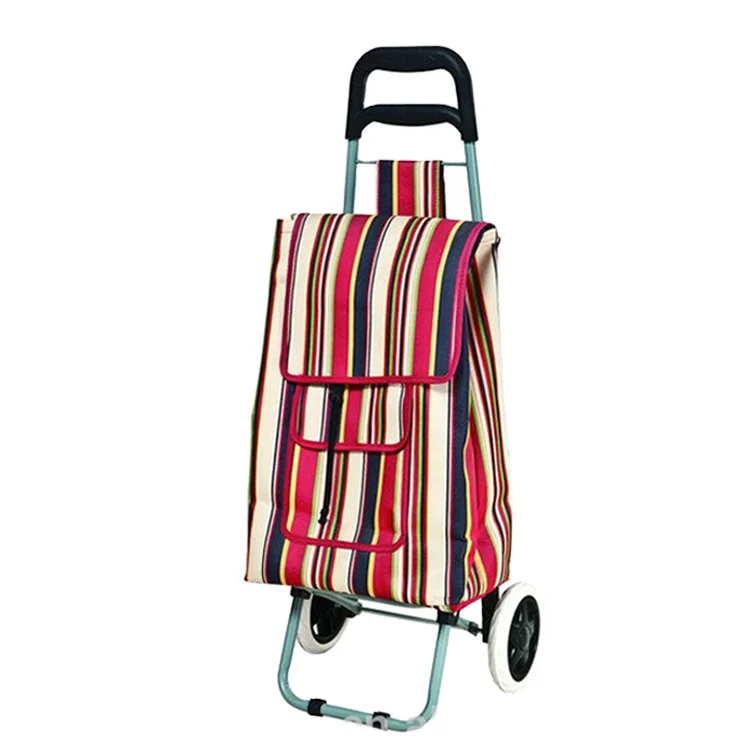 Wholesale Supermarket Goods Cart Wheel Store Grocery Folding Grocery Trolley Cart Shopping Trolley for Elderly