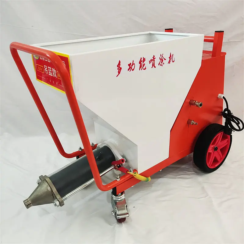 D7-HB380V Hanging basket style concrete painting machine factory price heavy duty double gun automatic spraying machine