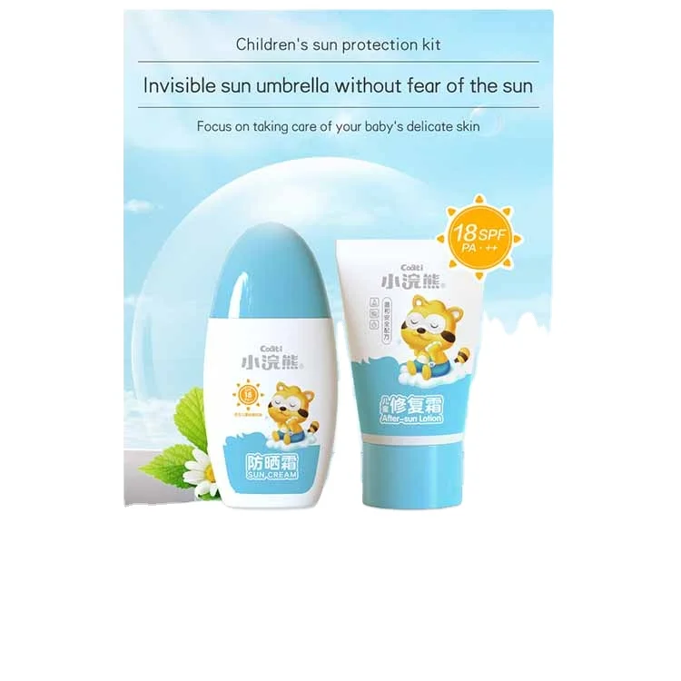  OEM SPF 50 Органический Уход за кожей детский солнцезащитный крем спрей лосьон набор пластиковых