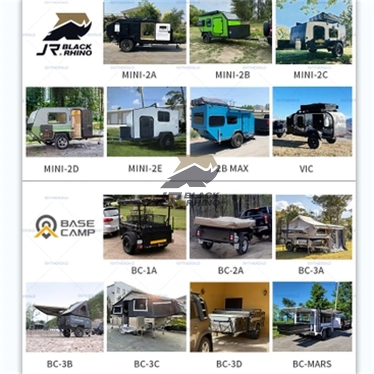 Otr Hard Floor Expedition Camper Trailer Camping Trailer Travel Campers With Tent and Kitchen for Sale