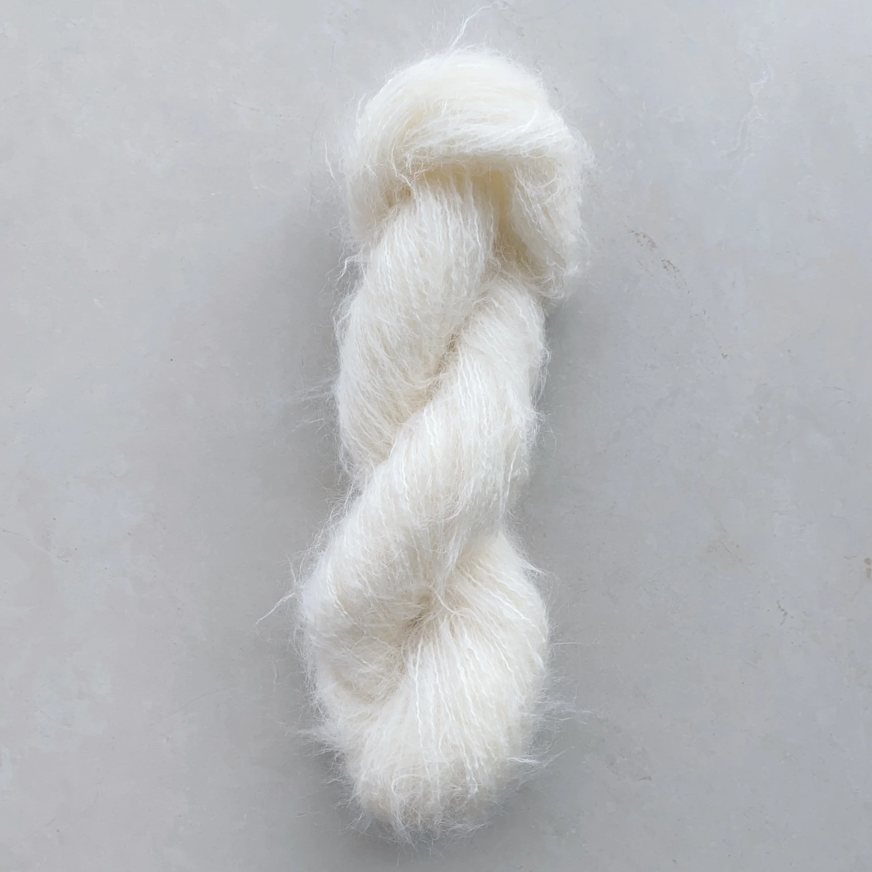 Lotus Yarns Undyed Wool Mohair 130m/50g Hight Quality   Blended yarn handknitting yarn For Hand Dye
