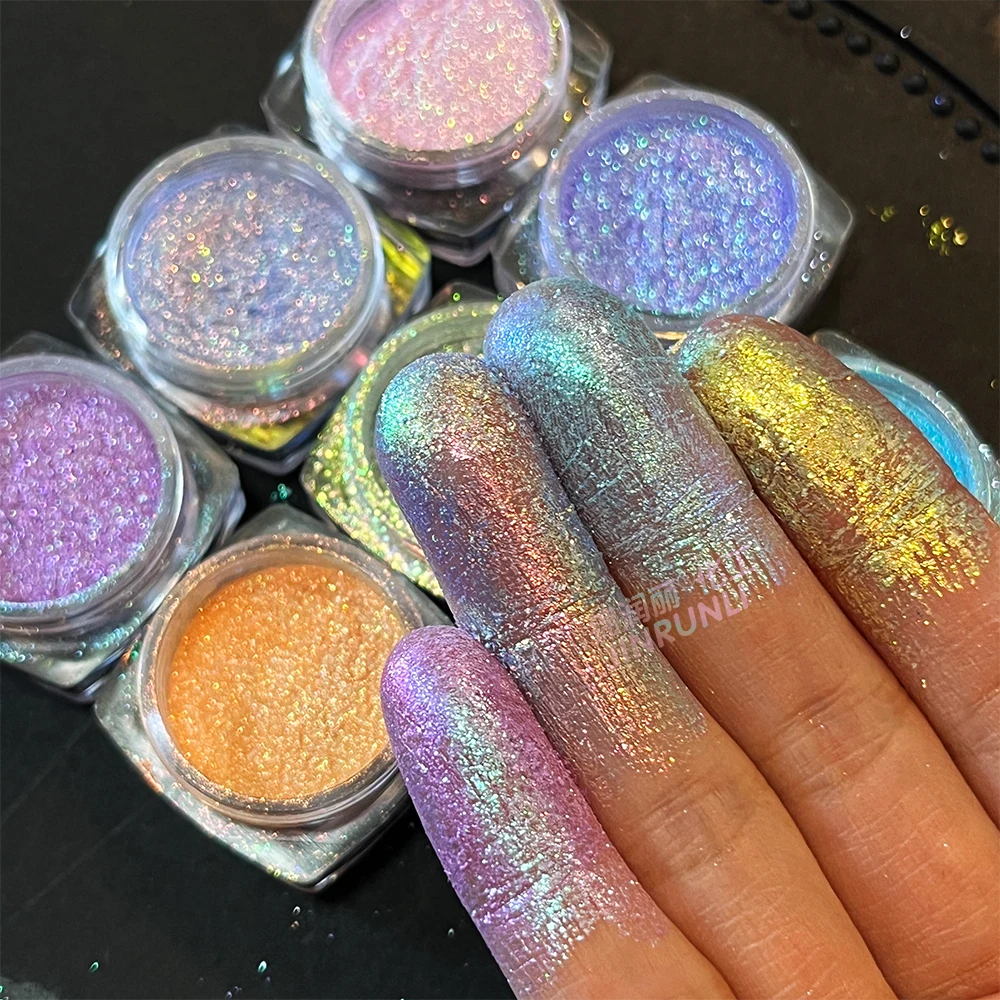 Dazzling Loose Mermaid Aurora Multichrome Chameleon Pigments Powder Free Sample Liquid 30 Color Eye Shadow Palette Wet 100 G 1g