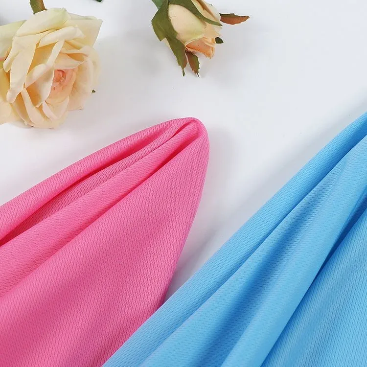 Quick Dry Eyelet Bird Eye Mesh Polyester Sportswear Jersey Fabric T-shirt Fabric