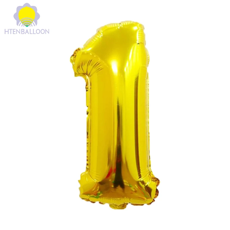 40inch Party Supplies Happy Birthday Balloons Large 0-9 Gold&silver Foil Number Balloon
