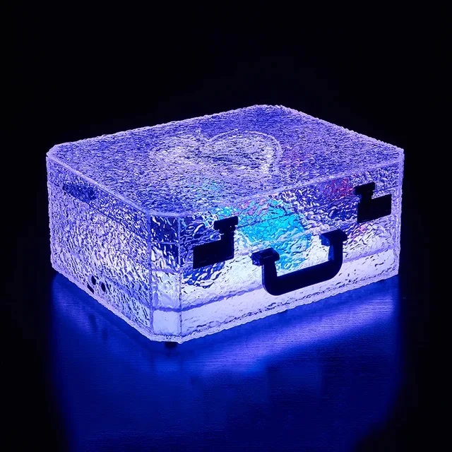 Ice Rock Ace of Spade LED Luminous Champagne Cocktail Wine Whisky Carrier Case Bar Bottle Presenter for Night Club Party Lounge